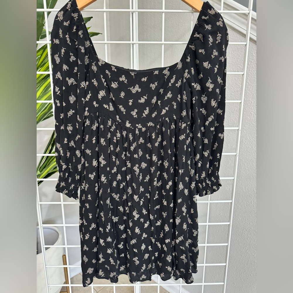 Altard state black floral mini dress - size XS